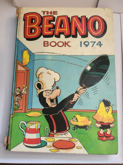 Beano Book - Annual - 1974 - Unclipped - Hardback - Old - Vintage