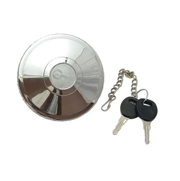 Fuel tank cap with 2 keys Fuel Cover Chromed  locking truck for MAN TGA 80mm