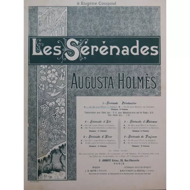 HOLMÈS Augusta Sérénade Printanière Chant Piano