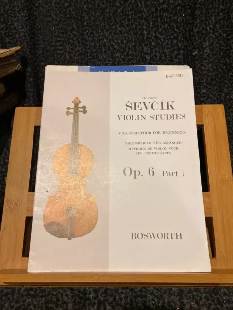 Sevcik Etudes pour violon opus 6 part. 1 partition éditions Bosworth