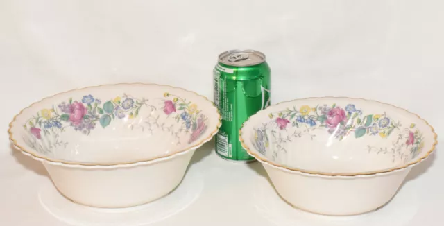 Syracuse China LILAC ROSE Serving Bowls 2pc Set Porcelain Bowls Made in America