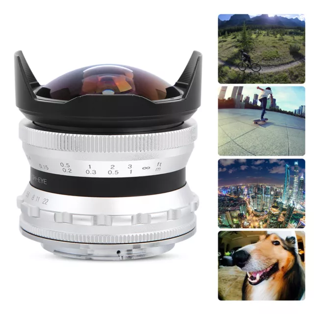 7.5MM F2.8 Fisheye Mirrorless Camera Lens Optimize Imaging Brass Mount EF‑M OBF