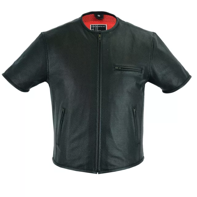 Herren Biker Motorrad Lederweste Kutte Lederkutte Chopperweste Clubweste Rocker