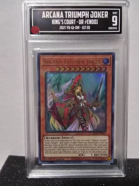 2020 Konami Yugioh Kings Court 1st Ed KICO-EN001 9 Mint, Arcana Triumph Joker