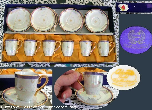 4 Tasses à Expresso Volkswagen Dans Coffret - Porcelaine Multicolore - Neuf, Cadeau Idéal Pour Fans De VW