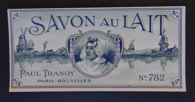 PAUL TRANNOY Soap Label #782 Antique Perfume Soap Label French Paris