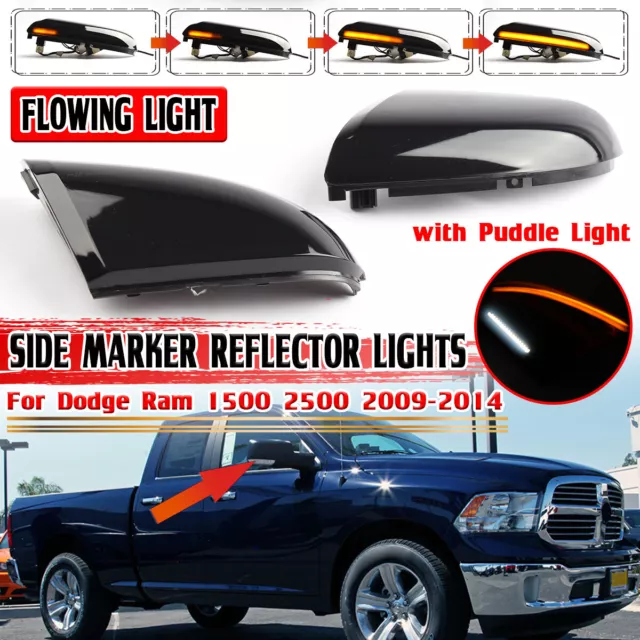 Pour Dodge Ram 1500 2500 2009-2014 Clignotant LED Rétroviseur Dynamique