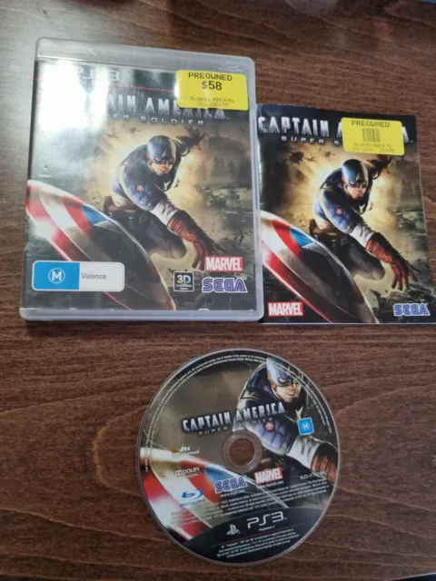 Sony Playstation 3 Ps3 Captain America  Video Game Free Postage