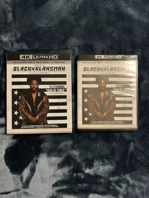 BlacKkKlansman (4K UHD + Blu-ray, 2018) w/ Slipcover No Digital Code *LIKE NEW*