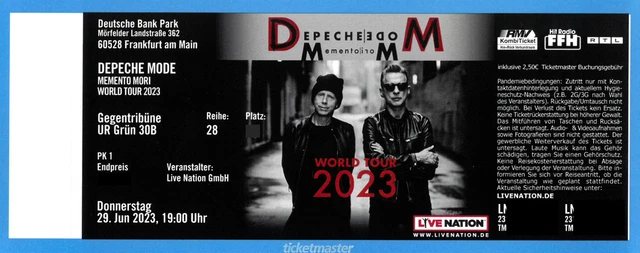2 x 2 Depeche Mode - posti super e grande vista 30B - Francoforte 29 giugno 2023 3