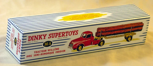 Dinky Supertoys N°36A Willème Avec Remorque Fardier + Boîte - France 1960