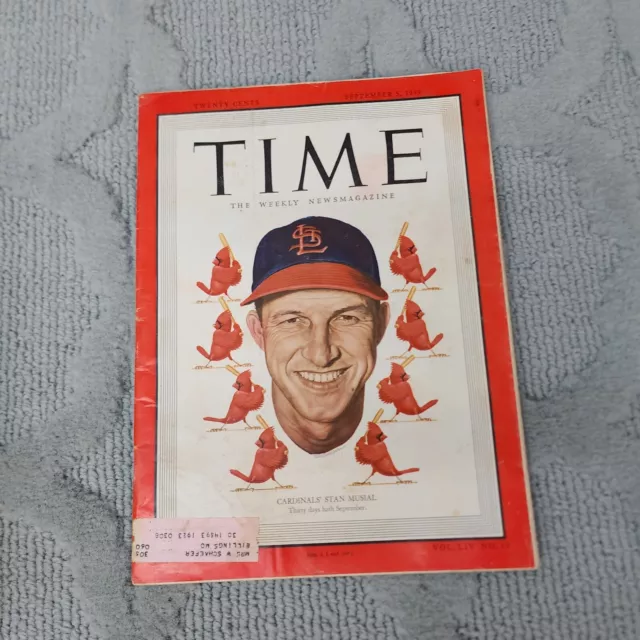 Time The Weekly News Magazine Cardinals Stan Musial Vol. LIV No. 10 Sept 5 1949