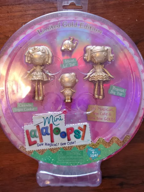 NIB Mini LaLaLoopsy Limited Gold Edition Doll Figures Peanut Squirt LiL Big Top