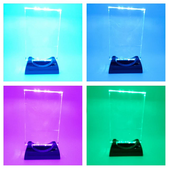 LED LIGHT BASE Rectangle Display Stand 4 LED Lamp Beads 2 Power Modes ...