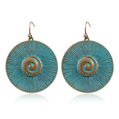 Earrings Ethnic Studs Earrings Hook Earrings Antique Boho Ethno Spiral Turquoise