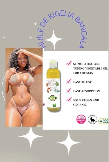 Huile Kigelia 100% - 150 Ml, Pour Fesses Et Courbes, Naturelle, Expiration 2027