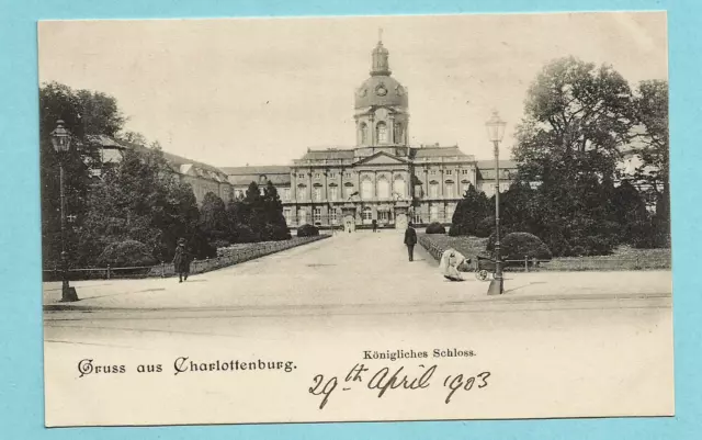 Berlin - Carlottenburg - Königliches Schloss - Litho ungel. 1903