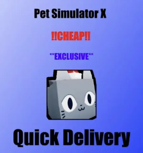 Roblox PSX Pet Simulator X Guest Noob ✨100% NEVER DUPED✨ QUICKEST! + 5 BILL  💎