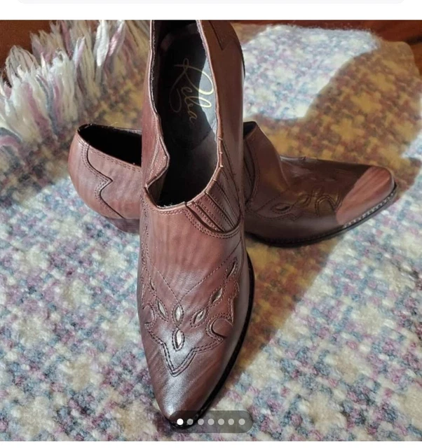 Reba Sz 7.5  Western Ankle Boots Womens  Brown. Texas Cowgirl! Dillard's Buy!