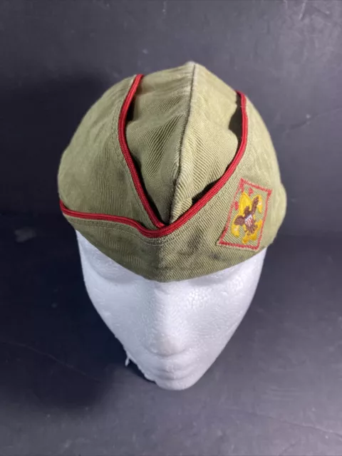 Vintage Boy Scout Of America Garrison Hat Size LARGE Sanforized Official BSA