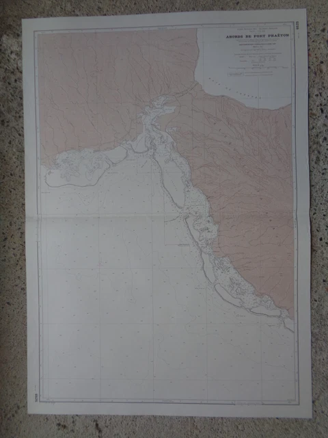 CARTE MARINE Abords de Port Phaëton Tahiti - Côte sud  1977