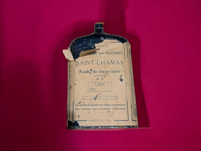 Ancienne Bouteille De Poudre à Chasse Pyroxylée - Sevran-Livry (Métal)