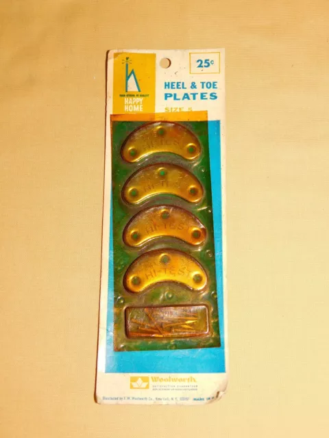 Vintage Shoes Woolworth Happy Home Heel & Toe Plates Size 5 25C Unopened Package