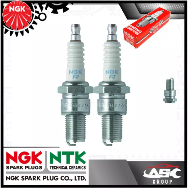 2x NEW NGK Racing SPARK PLUGS - Part No. BR8EG Stock No. 3130 2pk Sparkplugs