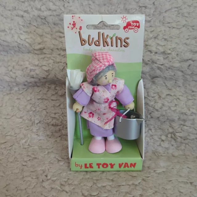 MRS MOP THE CLEANER BUDKIN by LE TOY VAN BUDKINS BK706 - WORKING WORLD RANGE (E2