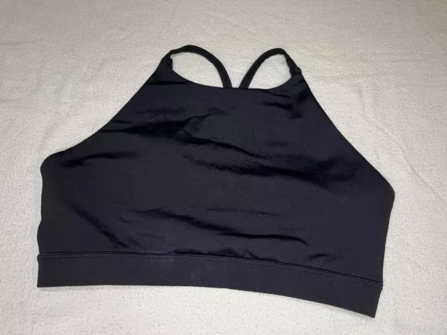 FOREVER 21 Athletic Strappy Sports Bra Charcoal Gray Women's Size