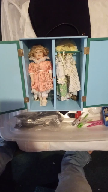 Heritage Signature Collection Irene Porcelain Doll #12316 Closet & Access. COA