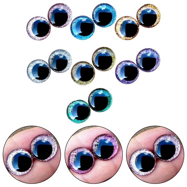 Yeux De Poupée Acrylique Ovales Violet - Différentes Tailles Disponibles, Style Soe