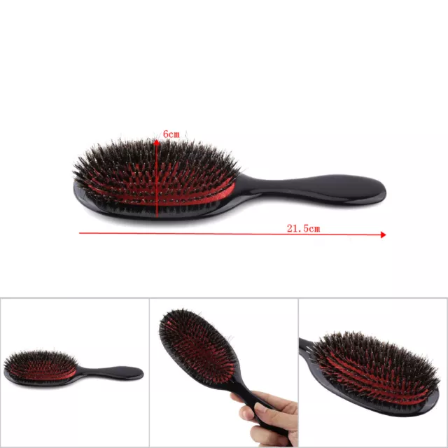 (S) Peigne De Cheveux Ovale Brosse Paddle Anti Statique Démêlant Redressant Hai