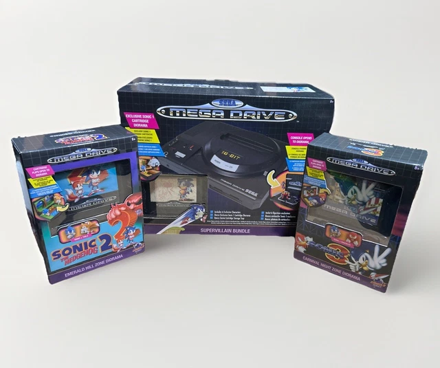 CONSOLE HEROES SONIC The Hedgehog Sega Mega Drive Diorama Bundle ...
