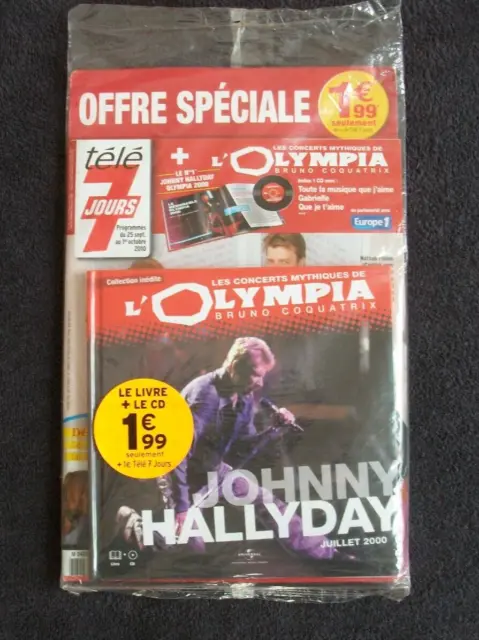 Magazine De 2010 Tele 7 Jours+Livre Cd Johnny Hallyday Olympia 2000 Neuf Scelle