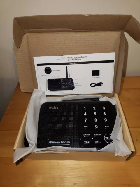 Sistema de Intercomunicación Inalámbrico Wuloo WL666 10 Canales 2 Paquete NUEVO LEER
