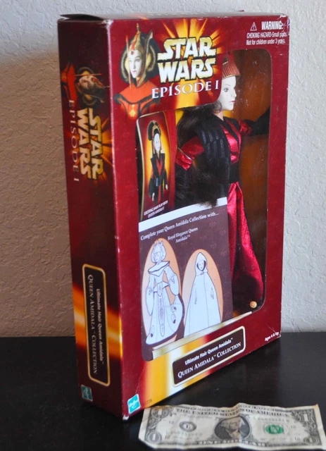 New In Box. 1998 Star Wars E1 Ultimate Hair Queen Amidala Collection Doll Hasbro