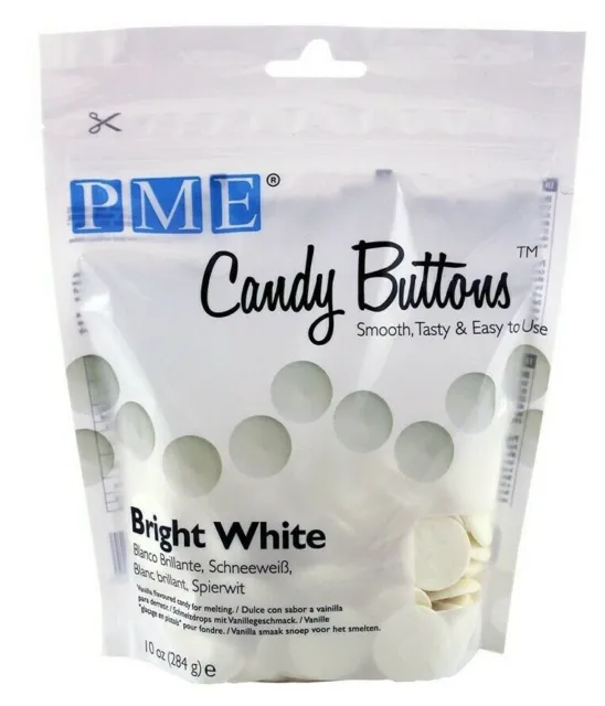 Candy Buttons Cake Pop Bright White Melts Cake Drip Decoration Toppers