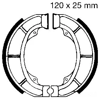 Bremsbacken hinten EBC S624 für Italjet Velocifero 50 Bj. 1995-2000