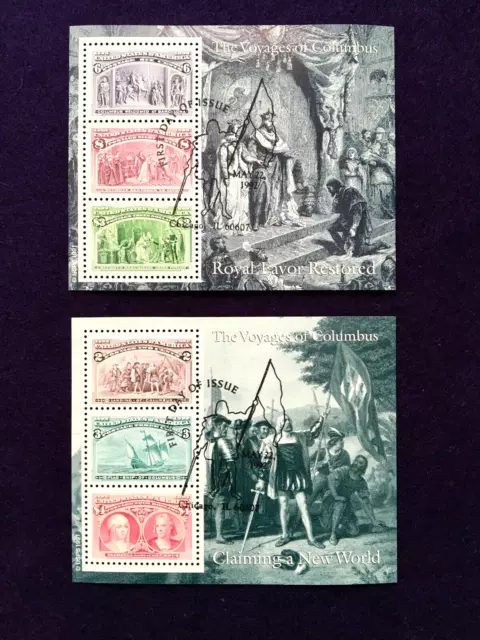 The Voyages of Columbus, 1492-1992, Postage Stamps (16) In First Issue Sheets 2