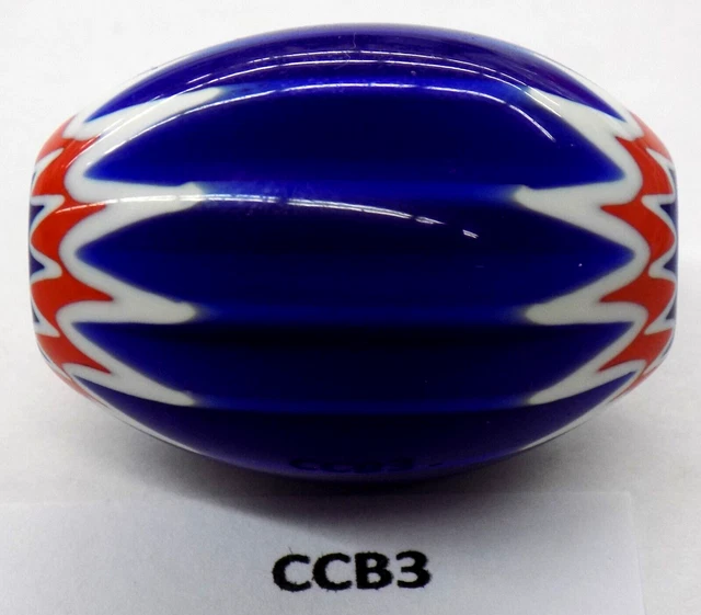 Blue Chevron Collector African Trade Bead Howard Collection CCB3 Bg 53