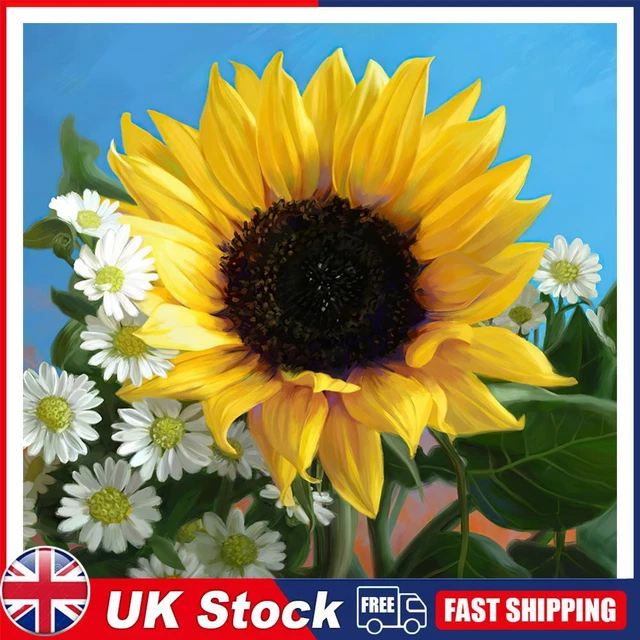 Diamond Painting Sunflower Full Round Drill Picture of Rhinestone DIY Drawing
