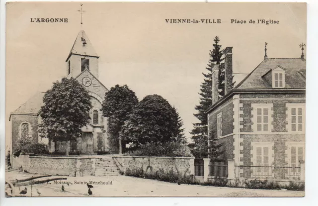 VIENNE LA VILLE - Marne - CPA 51 - la place de l'église