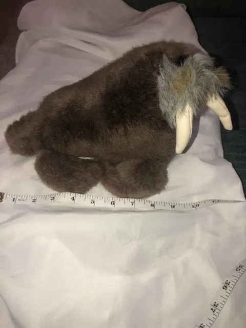 Vtg Sea World Walrus Plush Brown Stuffed Animal Ocean Soft Realistic Tusks 13"