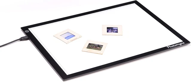 Photomyne Slide Viewer Light Box | Light Pad Backlight | A4 Negative Viewer | Fi