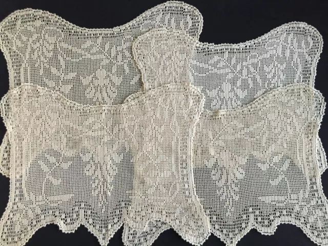 Mary Card WISTERIA (1936) Filet Crochet Placemat Set of 4