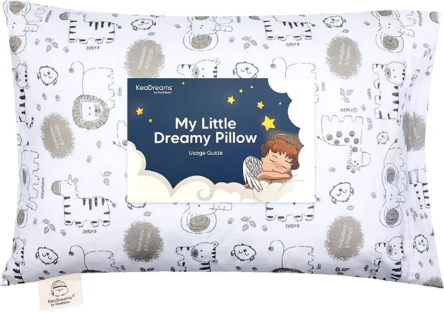 Almohada para niños pequeños con funda de almohada - My Little Dreamy almohada de algodón orgánico para niños pequeños