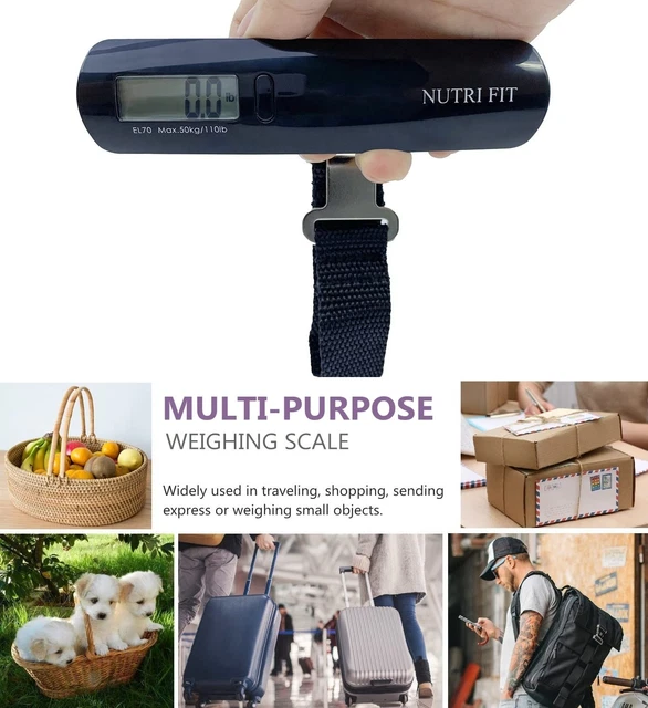 Luggage Scale Portable Handheld Baggage Scale with LCD Display Suitcase Scale