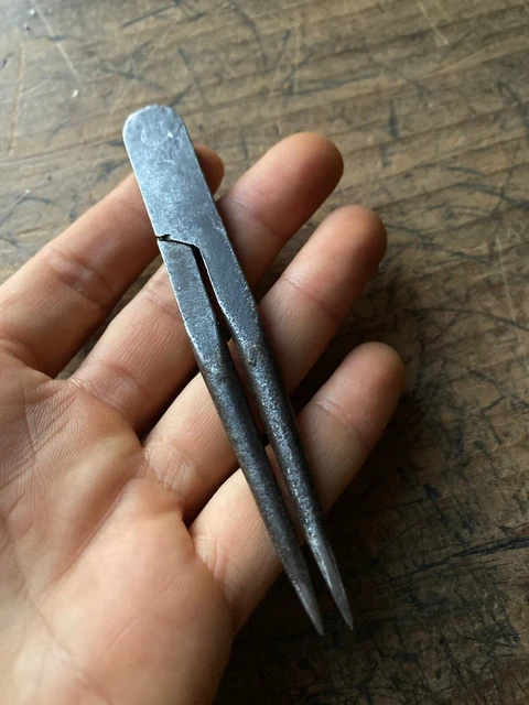 Antique 18th C Wrought Iron Compass Dividers American Primitive Charting Tool