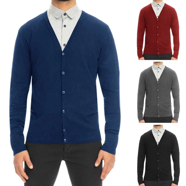 Cardigan Uomo Bottoni Invernale Slim fit Maglione Maglioncino Elegante